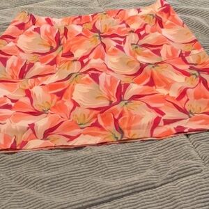 ❤️Chico’s sz 0 or 4 Floral Skort with Pink and Orange Petals❤️
